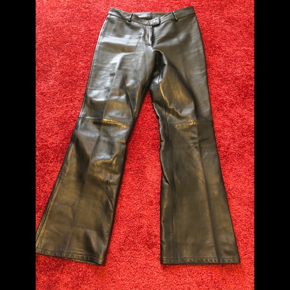 VS2 100% Black Leather Pants